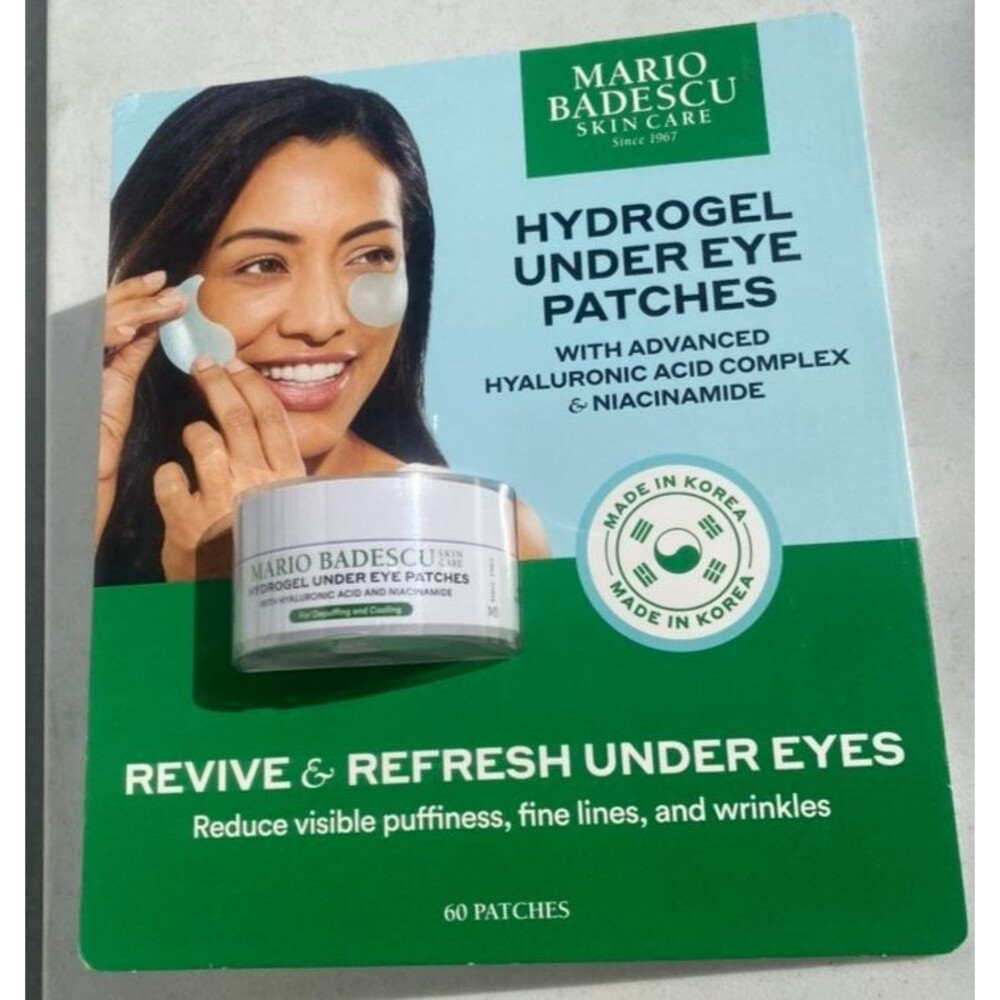 MARIO BADESCU Hydrogel Under Eye Patches Hyaluronic Acid & Niacinamide Korea #60